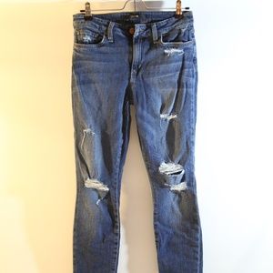 joe's distressed skinny ankle jeans